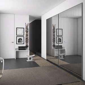 corner wardrobe / modular / contemporary / glass