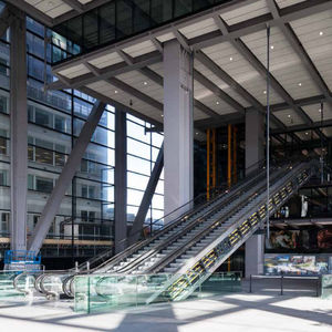 shopping center escalator