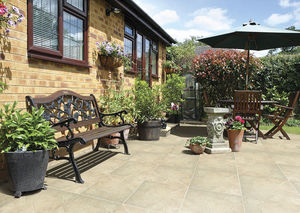 garden tile / floor / ceramic / matte