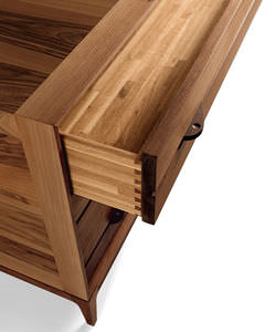 contemporary chest of drawers / solid wood / brown