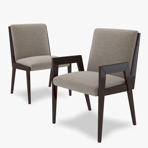contemporary chair / upholstered / with armrests / standard base