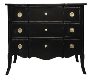 chest of drawers with long legs / traditional / wooden / black