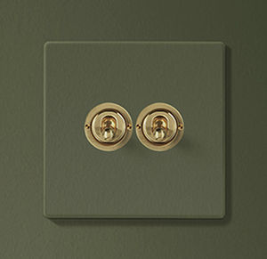 light switch / toggle / recessed / double