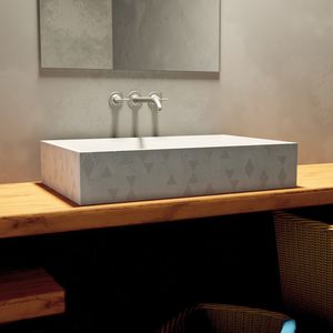 Countertop washbasin - CALDERA - Urbi et Orbi - concrete / round ...