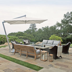 offset patio umbrella / commercial / stainless steel