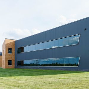 ribbed metal sheet / metal / for roofs / for facade cladding