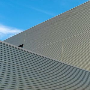 ribbed metal sheet / metal / for roofs / for facade cladding