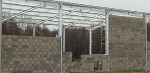 hollow concrete block / for walls / socket weld / with thin joints