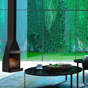 wood-burning fireplace