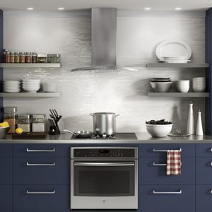 wall-mounted range hood / with built-in lighting