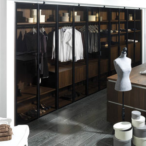 contemporary walk-in wardrobe