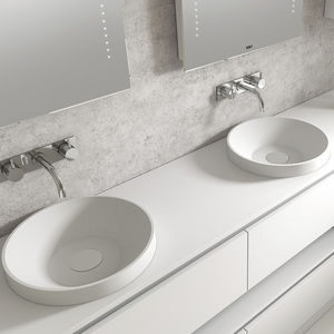 semi-recessed washbasin
