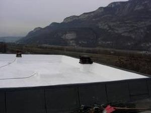 flat roof waterproofing membrane / roll / synthetic