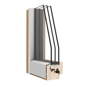casement window / wooden / aluminum / double-glazed