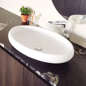 Countertop washbasin - MARINO - SANYCCES - ceramic / oval ...