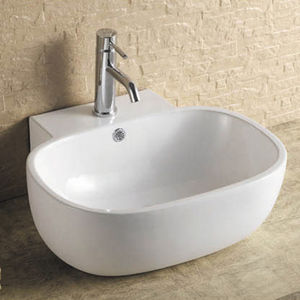 Countertop washbasin - MARINO - SANYCCES - ceramic / oval ...