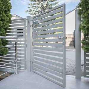 perforated sheet metal garden gate