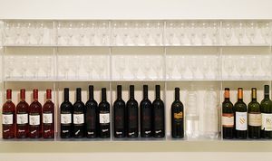 wall-mounted wine rack