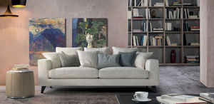 Corner sofa - BRERA - marac srl - modular / beige / fabric