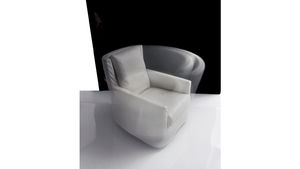 contemporary armchair / fabric / with removable cover / swivel