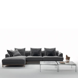 Corner sofa - BRERA - marac srl - modular / beige / fabric