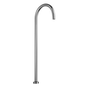 chromed metal washbasin spout