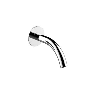 chromed metal washbasin spout