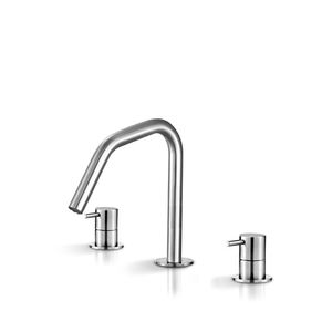 Double-handle washbasin mixer tap - DEC201 - Linki - countertop / inox ...