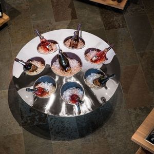 polished stainless steel champagne bucket