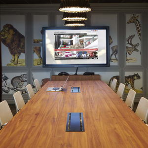 power socket / multi-person / recessed / aluminum