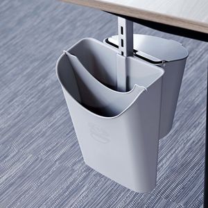 container trash can / built-in / metal / recycling