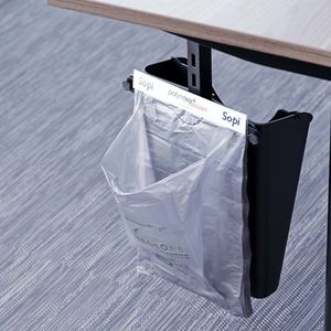 container trash can / built-in / metal / recycling