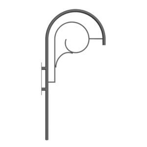 anodized aluminum lamp post arm 1