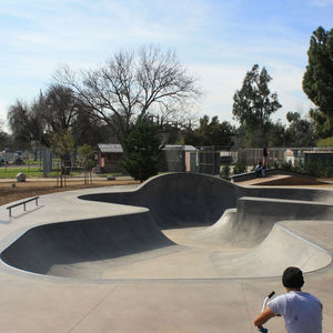 concrete skatepark bowl