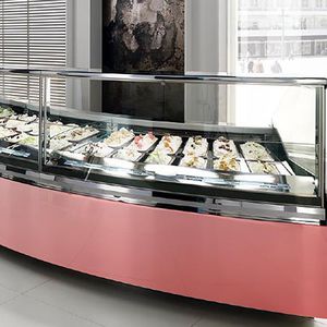 refrigerated display counter / ice cream / for shops