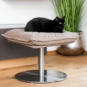 leather cat bed