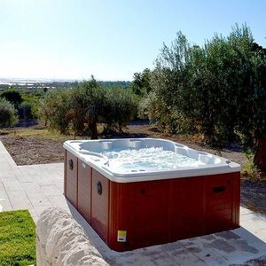 built-in hot tub