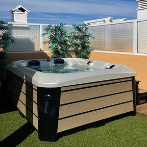 built-in hot tub