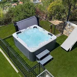 built-in hot tub