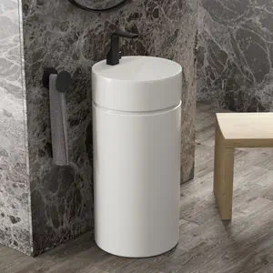Flaminia Serie Roll rl44l lavabo 44/ Apoyo Blanco orificio central