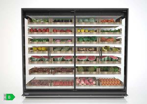 refrigerated display case with shelves