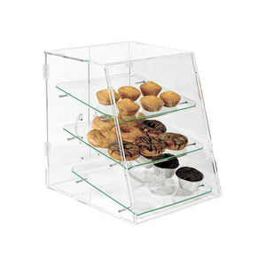 classic display case / countertop / glass / with sliding doors