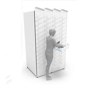 high chest of drawers / contemporary / wooden / for healthcare facilities