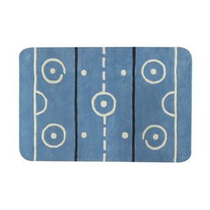 contemporary rug / patterned / polyester / wool