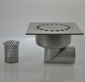 stainless steel floor drain / street / grated / bug trap