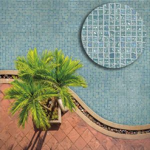 pool mosaic tile / wall / glass / patterned