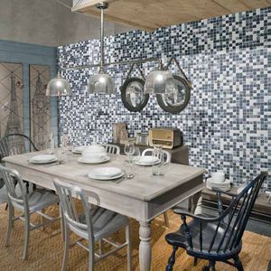 kitchen mosaic tile / pool / wall / glass