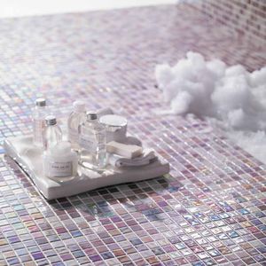 bathroom mosaic tile / wall / glass / high-gloss