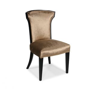 contemporary dining chair / upholstered / fabric / leather