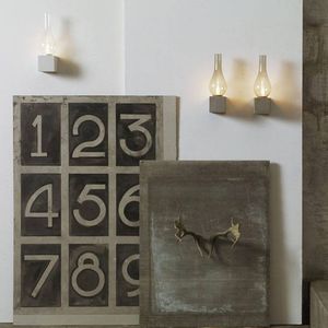 contemporary wall light / concrete / glass / halogen